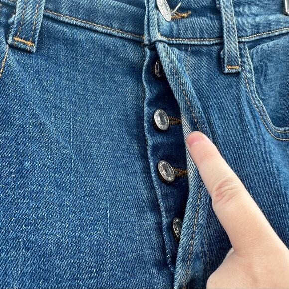 Re/done High Rise Medium Wash Skinny Leg Jeans Button Fly Sz 30 - Picture 5 of 12